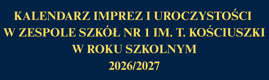 plakat kalendarz szkolny
